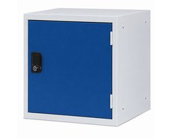 Cube Locker OKK 45 cm – Lichtgrijs/Blauw – Met cilinderslot