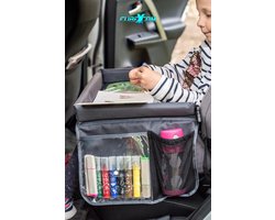 CUBEXCOM® Reistafel voor Kinderen, Tekentafel, Auto en Vliegtuig Reistafel voor Kinderen, Opvouwbaar, Organizers, Speeltafel, Eettafel, Auto Organizer voor Kinderen, GRIJS