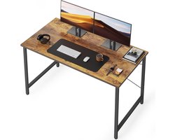 CubiCubi Computer Desk, 47 Inches, Home Office Laptop Desk, Modern Simple Style, Brown