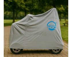 CUHOC Scootmobielhoes Waterdicht – Zilvergrijs – Universele Beschermhoes met Trekkoord – Diamond Label – 140x66x117 cm