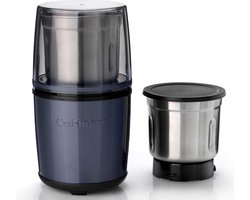Cuisinart - Elektrische Kruidenmolen SS - Spice grinder - Koffiemolen - Dubbele RVS kommen met opbergdeksels - Blauw - RVS