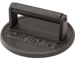 Cuisinart Hamburgerpers 17 cm - Smash Burger Pers van Gietijzer - Hamburger Maker Zwart - 954 gram