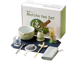 Culistar Matcha Set - 7-delige set - Matcha klopper voor Matcha thee en accessoires - Matcha poeder - Matcha klopper - Matcha starterkit - Groen