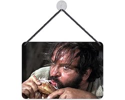 Cult Hanger Metalen Bord - Wanddecoratie Film - Woonkamer Decoreren - Gebogen Plaatstaal - 165 x 115 cm - Zilver
