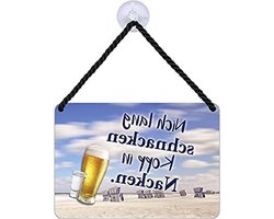 Cult Metal Hanger - Decoratief Bord - Woondecoratie - UV Bestendige Print - 16.5 x 11.5 cm - Multicolor