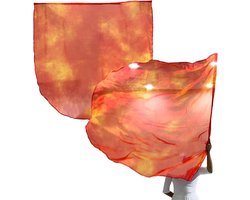 Cult Vlaggen - Dans Vlaggen - Optredens Versieren - Flexibel Chiffon Materiaal - 140x140 cm - Vlammen Design