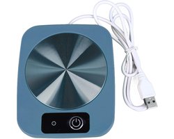 Cup warmer-cupwarmer- koffie warmer-55°C Slimme constante temperatuur Coaster USB-aangedreven melkkopverwarmingskussen - Geschikt voor thuis, keuken en kantoor - blauw - 13x10x2cm