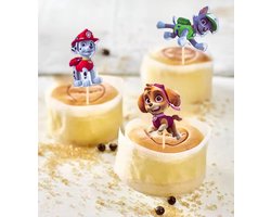 Cupcake Decoratie - Paw Patrol Taarttopper - 24 stuks