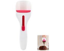 Cupcake spatel - taartlepel - beslag maatlepel - duwbare taartspatel - beslagdispenser - bakgereedschap - geschikt voor het maken van taarten - chocolade - cupcakes - wit - 18,5*6*3 cm