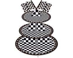 - Cupcake-stand - Dessert-etagere - Decoratie voor Feesten - Races - Ideaal voor Kinderfeestjes - Perfect voor Taart en Muffins