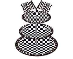 - Cupcake-stand - Dessert-etagere - Decoratie voor Feesten - Races - Ideaal voor Kinderfeestjes - Perfect voor Taart en Muffins