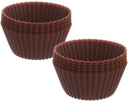 Cupcake Vormpjes Silicone Oranje SILLINIE 12 stuks - Muffin Bakvormen - Muffinvormpjes - Muffinvorm - Bakvorm
