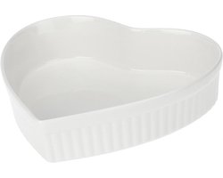 Cupido Hart Bakvorm - Porseleinen Bakje - Taarten Bakken - Innovatief Design - 25 x 25 x 6 cm - Wit