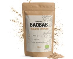 Cupplement Baobab Poeder Biologisch 100 gram - Boabab - Vrucht - Vegan - Zonder toevoegingen - Lab getest - 20 dagen voorraad per zakje