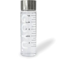 Cupplement Glazen drinkfles 500 ml Glas Transparant - Waterfles - Bidon - Sportfles - RVS dop - Fles - Glas