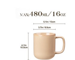 Currero Cappucino Kopjes - Koffiekopjes Met Oor - Cappuccino Glazen - Dubbelwandig - Set Met Schoteltjes - Espresso - Thee - Latte Macchiato - Bruin 480ml 4 Stuks