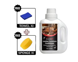 Currero Impregneerspray Meubelstof - Impregneer Spray - Waterafstotend - Bank en Stoffen - Leer - Tuinkussens - Schoenen - Binnen en Buiten - 500ml+Spons+Doek