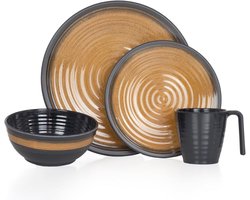 Curry Design Camping Servies Set 4-delig - Melamine Picknickservies voor Kampeerders
