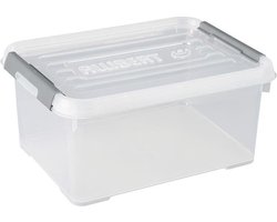 Curver 243946 Opbergbox HANDY Stapelbaar (l x b x h) 400 x 290 x 150 mm Transparant, Zilver 1 stuk(s)