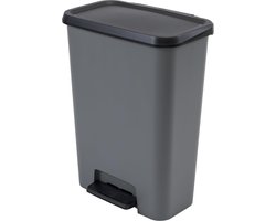 Curver Compatta Duo Prullenbak 23L+23L - Grijs/Zwart