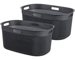 Curver Filo Wasmand - 45L - Set van 2 stuks - Antraciet