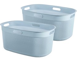 Curver Filo Wasmand - 45L - Set van 2 stuks - Blauw