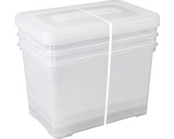 Curver Handy Opbergbox - 3x65L - transparant