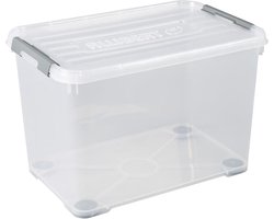 Curver Handy+ Opbergbox - 65 l - met Wielen - Transparant