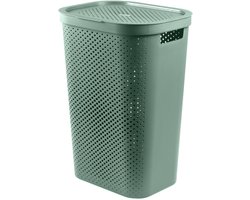 Curver Infinity Dots Wasmand met deksel - 60L - Groen