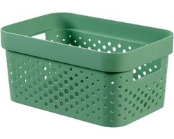 Curver Infinity Opbergbox dots 4,5L - 100% recycled z.groen
