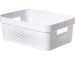 Curver Infinity Recycled Dots Mandjes - 11L - 3 stuks - Wit