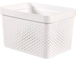 Curver Infinity Recycled Dots Opbergbox - 17 liter - wit