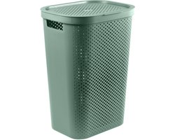 Curver Infinity Recycled Dots Wasmand met deksel - 60L - Groen