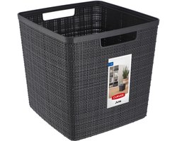 Curver Jute Mandje Cube - 17L - Donkergrijs