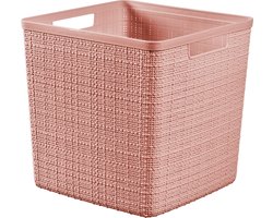 Curver Jute Opbergmand Cube - 17 liter - 270x280x280mm - Roze
