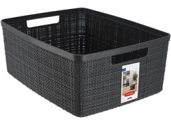 Curver Jute Opbergmand M - 12 liter - Donkergrijs