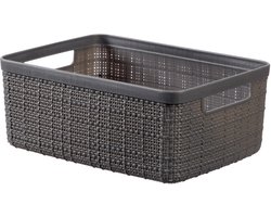 Curver Jute Opbergmand - S - 5 liter - Donkergrijs