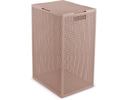 Curver Kaya Wasmand met deksel - 60L - 38x29x58,5 cm - Warm Taupe
