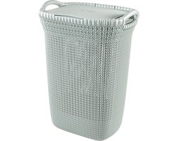 Curver Knit Wasmand met deksel - 57L - Misty Blue