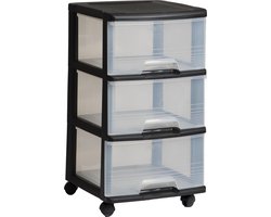 Curver Ladesysteem Op Wielen - 3x 20 l - Zwart / transparant