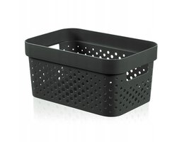 CURVER | Mand Infinity Dots Xs 1,4 l gerecycled, antracietgrijs, 100% gerecycled materiaal, 17 x 12,6 x 8,4 cm