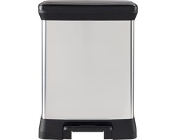 Curver Pedaalemmer Deco 30 L zilver 240642