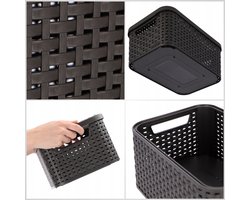 Curver - Style mandje S + deksel Donker bruin