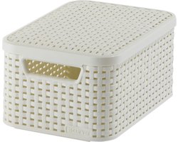 Curver Style Opbergmand met deksel S - 6 liter - Wit - 28,5x19,4x13cm