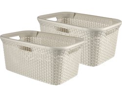 Curver Style Wasmand - 45L - 2 stuks - Wit