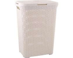 Curver Style Wasmand met deksel - 40L - Vintage/Gebroken wit