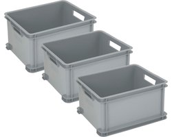 Curver Unibox Classic Opbergbox L - 3x30L - Grijs