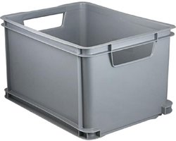Curver Unibox Opbergbox - Small - Zilver Classic - Set van 3