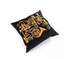 CUSCINO IN POLIESTERE IMBOTT.PIUMA TRUMPETS BLACK 50X50 SELETTI