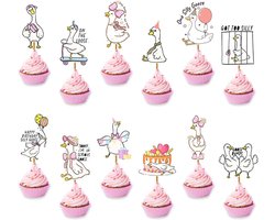 Cute Goose Cake Decoratie - Verjaardagstaart Decoratie - Kinderverjaardagstaart Decoratie - Jongens en Meisjes Verjaardagsfeest - Cartoon Verjaardagstaart Inzet - Bakaccessoires